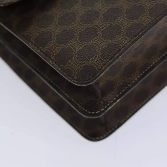 CELINE Macadam Canvas Hand Bag PVC Brown - Picture 8 of 16